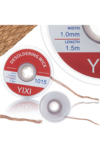 Rosfix Solder Desoldering Tape 1mm x 1.5m | With Flux | Fine Textured Copper