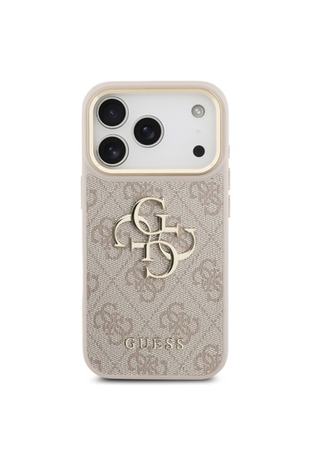 Guess Case for iPhone 17 Pro, Hardcase Big 4G Classic Logo, Slim Protection, Compatible, Pink
