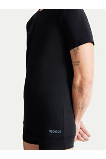 SLOGGI Men's Undershirt 10222373 Black