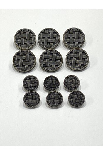 karantuhafiye Italian Sports Jacket Button Set Vintage / Black