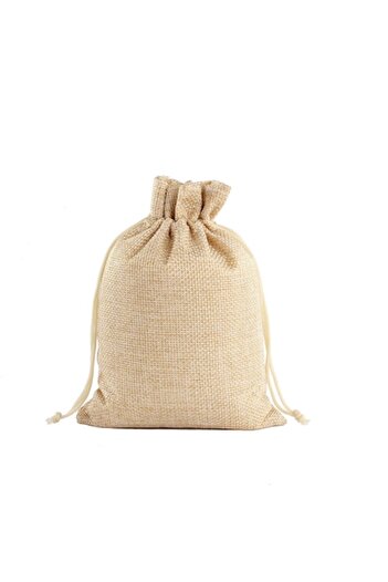 NEO Premium Neo™ Saculet for Jewelry, Textile, String Closure, 10x14 cm, Beige