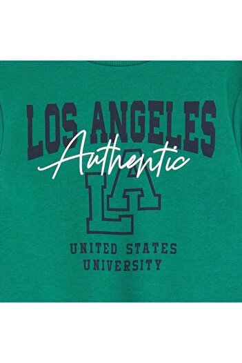 KIABI Varsity-style sweatshirt + joggers set - 2-piece set GREEN