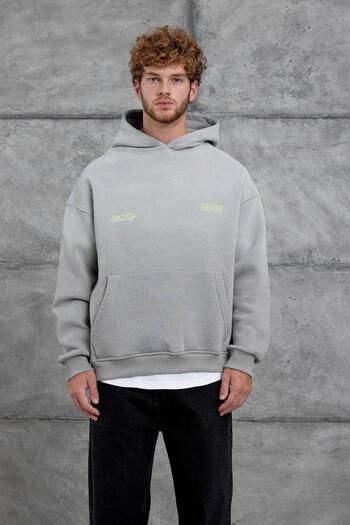NOMARC Gray Esent Oversize Sweatshirt with Spray Detail