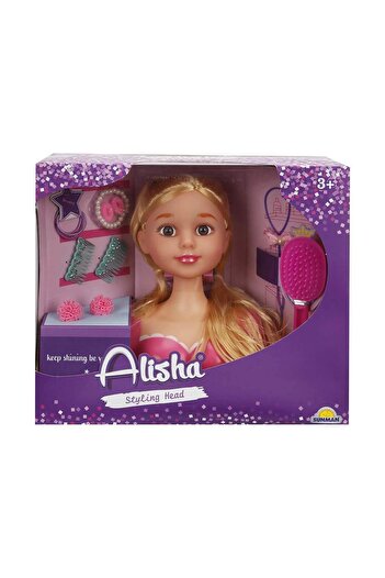 Sunman Alisha Hair Design and Makeup Mannequin Head – with Comb and Accessories Set