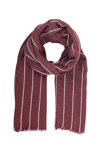 Artizan Suits Burgundy scarf with white stripes
