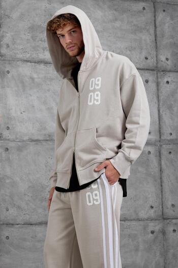 NOMARC Cream 0909 Printed Oversize Tracksuit Set