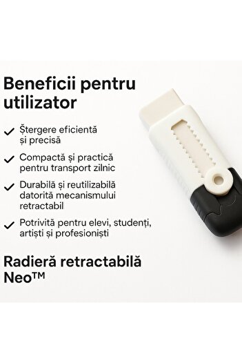 NEO Retractable Eraser Neo™ 8.2x2.5x1.7 cm, Blue