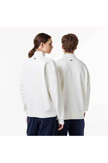 Lacoste Unisex Loose Fit High Neck Fleece Sweatshirt