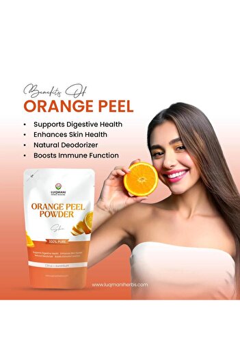 Luqmani herbs Orange Peel Powder - 100 gram pack , Secret to Clear & Bright Skin
