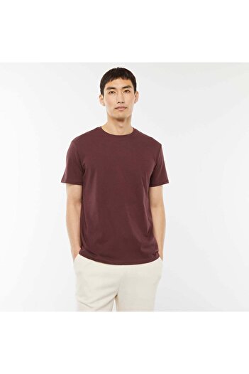 KIABI Plain jersey straight T-shirt PURPLE