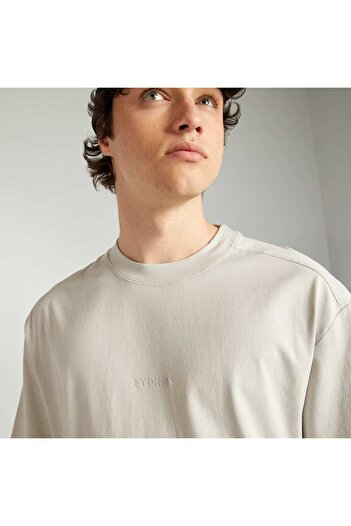 KIABI Short-sleeved jersey knit T-shirt GREY