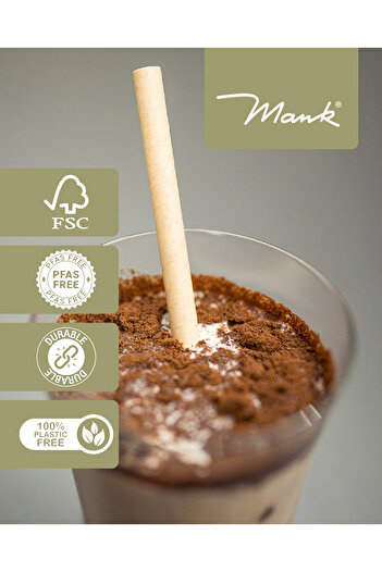Mank straws for Bubble Tea, made of paper, individually wrapped, 12 mm x 23 cm, 100 pcs