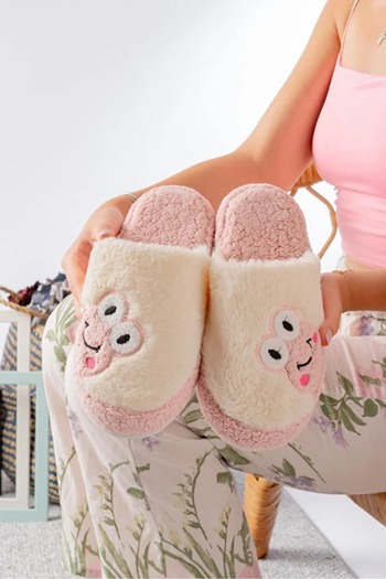 BURAK ALDAY SHOES Women's Frog Figured Silent Sole Plush House Slippers