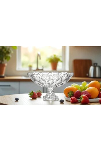 BİNDAWOOD CRYSTAL OVAL BOWL WITH STAND