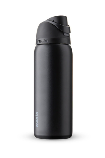 owala FreeSip® Very Very Dark Black Insulated Stainless Steel Water Bottle with Straw 32oz