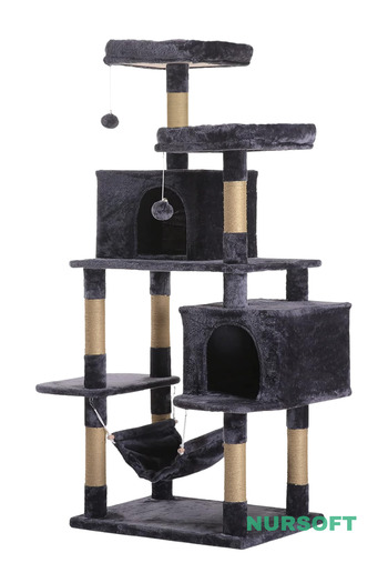 Nursoft XL Double Slot Hammock Cat Scratching Play House – 8-10 kg Capacity