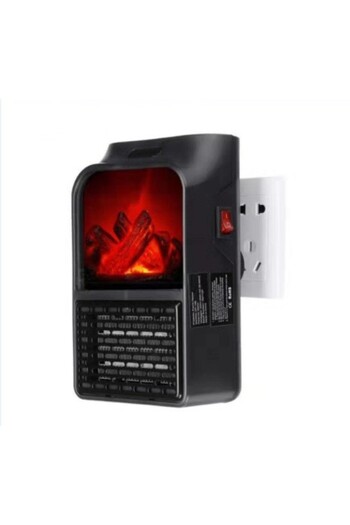 Flippy Mini Aeroterma Puternica Portabila Flippy, Display LCD, 500W, Efect Semineu si Flacara, Telecomanda