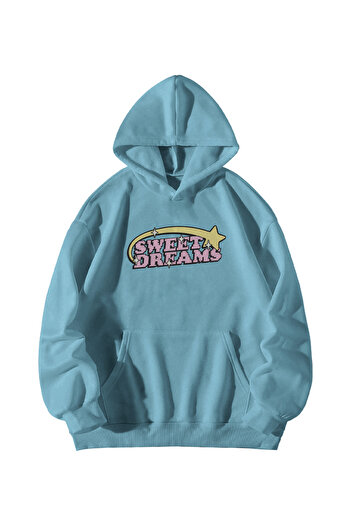 Stadium Φούτερ με κουκούλα Unisex Baby Blue Sweet Dreams με στάμπα με τσέπη καγκουρό