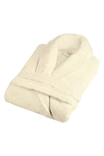 RALEX PUCIOASA Bathrobe and Spa Hotel with Kimono Collar Velour 100% Cotton, Unisex S/M, 420 grams/m², Cream
