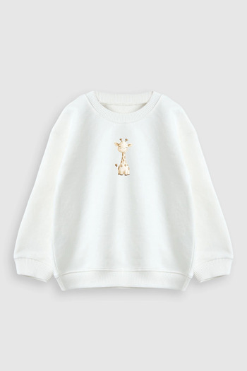MARKOLL 1-5 Years Old Giraffe Printed Oversize Children's Sweatshirt