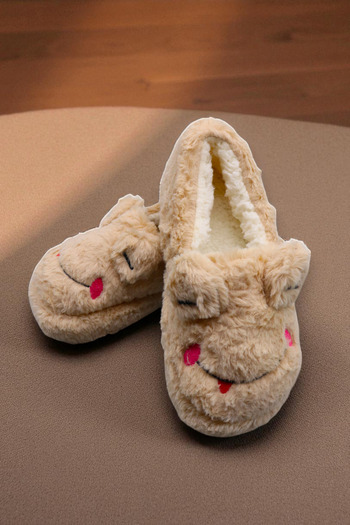 HFKY Unisex Frog Model Slippers. Non-Slip Sole Furry Slippers.
