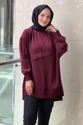 Nuss Vegan Silk Tunic with Ribbed Front