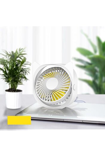 Flippy Mini desk fan with usb, Flippy, 360 degree rotation, 3 speeds, 13.5 x 12.8 cm, White