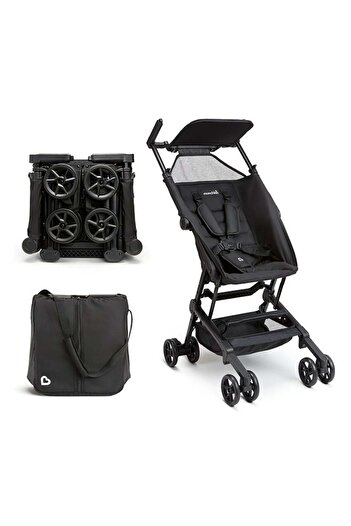 Munchkin Sparrow Ultra Compact Lightweight Travel Stroller For Infants and Toddlers – Black