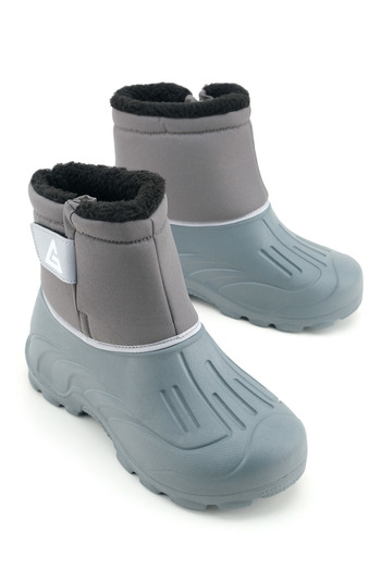 GEZER Men's Winter Plush-Lined Waterproof Single Velcro Adjustable Ankle Strap Comfortable Sole Daily Wear