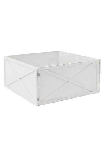 BraziPremium By OLLMA Christmas tree stand cover, 59 x 28 cm, wood, white