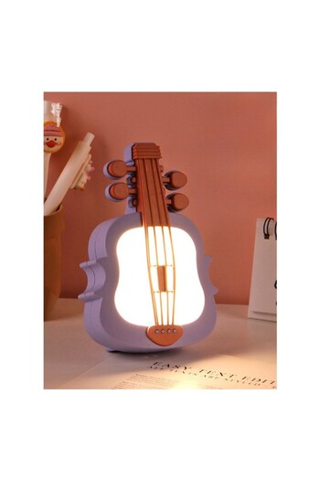 Flippy Night Light, Flippy, Eye Protection, Violin, Warm Light, USB Charging, 14.3x5x9.9 cm, Purple/Orange