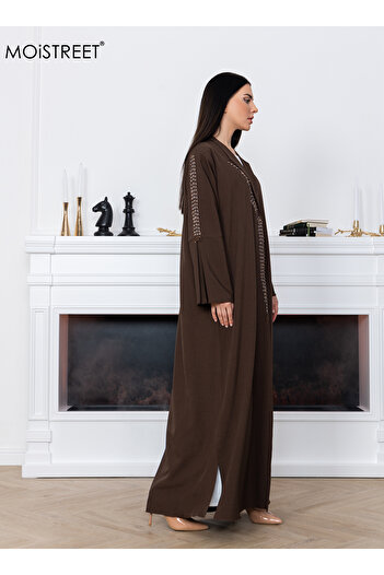 MOiSTREET Melange Embroidery Abaya