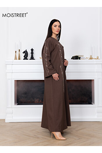 MOiSTREET Melange Embroidery Abaya
