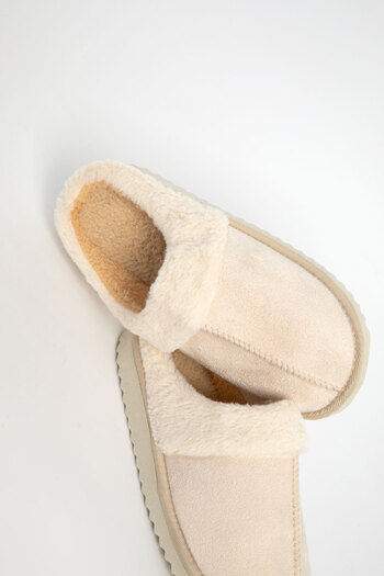 SOHO Beige Suede Women's House Slippers 20991