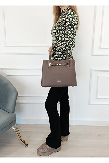 David Jones Large dark taupe bag CM7744 12