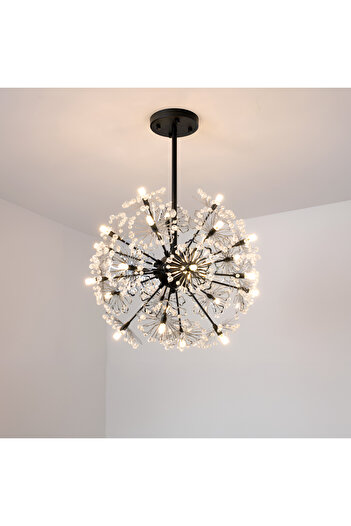ALC-Shop PETERHOF Crystal Chandelier Elegance, 18x G4, Diameter 49cm, 18XG4, Black