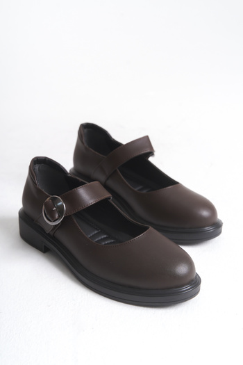 Shoesers Women's Stylish Casual Design Thick Soled Ballet Flat Daily Loafer Shoes with Band and Helmet