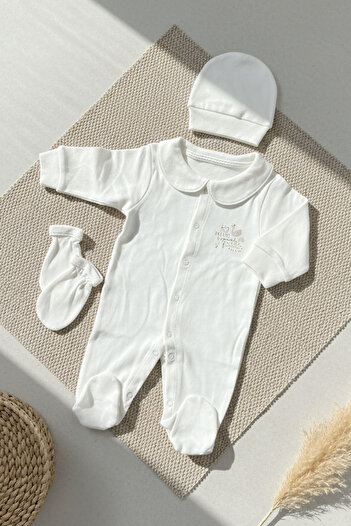 Tuğba Kuğu Baby Romper Set with Collar - Royal Series - Princess Swan