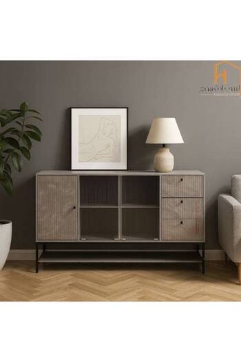 Al Saada Home Multi-Purpose Buffet Cupboard - 100 X 40 X 180 cm - Grey