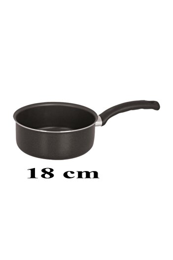 Mehtap Teflon Casserole 18 cm Sauce Bowl with Glass Lid