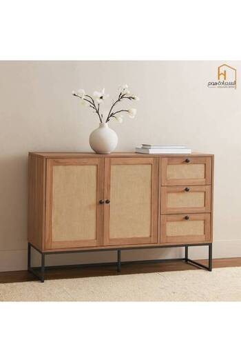 Al Saada Home Multi-purpose Buffet Cabinet - 85 X 40 X 120 cm - Wooden