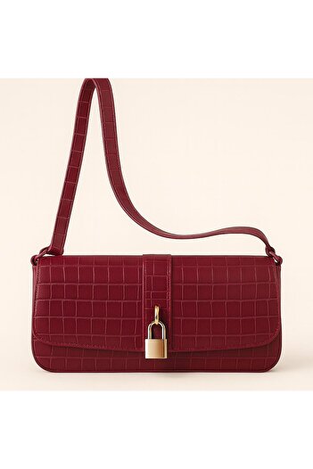 HAKKE Women's Crocodile Skin Look Shoulder Bag