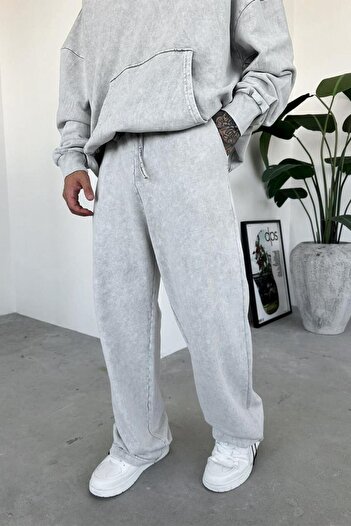 HAFKAGİYİM Gray Washable Baggy Tracksuit with Leg Stoppers