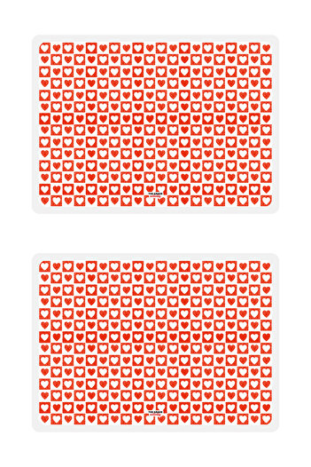 The Grade American Service Set of 2 Heart-Shaped Tableware and Home Decoration American Service Dinner Mat 42X28