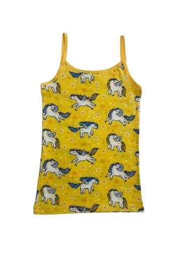 elmas kids Girl's Cotton Yellow Unicorn Patterned Athlete Boxer Set
