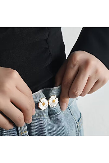 FESECRAFT Daisy Waist Slimming Device Clips Pants Waist Slimming Brooch