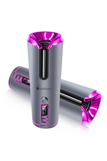 KindKare Wireless hair curler, USB, 6 temperature settings, 11 time modes, ceramic, tourmaline, ultra portable