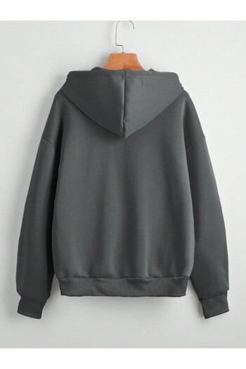 EVIus New York Printed Hooded Zippered Cardigan