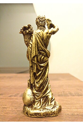 Antioch Art And Design Dionysos Biblo Neşe Ve Şarap Tanrısı 15,5 Cm Tasarım Mitolojik Heykel Ev Dekor Hediyelik Eşya