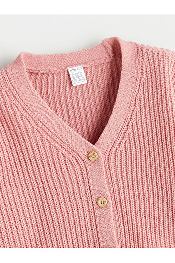 LC Waikiki V-Neck Girl's Knitwear Cardigan